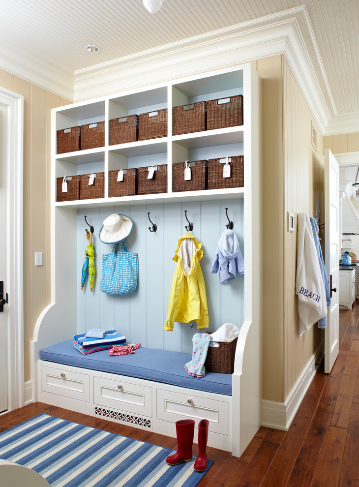 Inspiration for a coastal mudroom remodel in Other