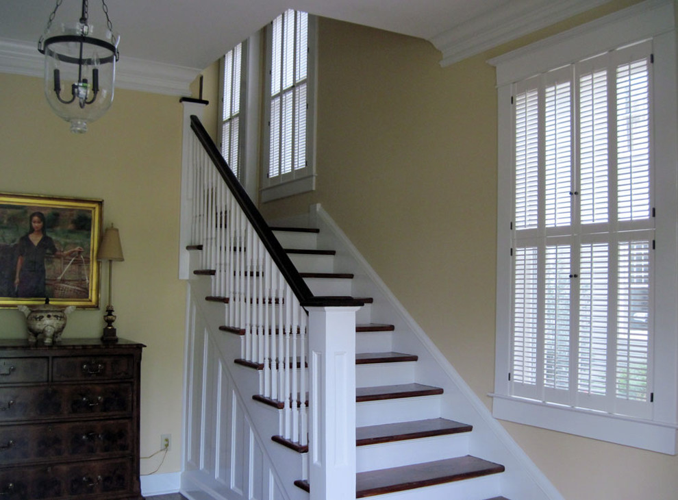Design ideas for a medium sized traditional staircase in Kansas City.