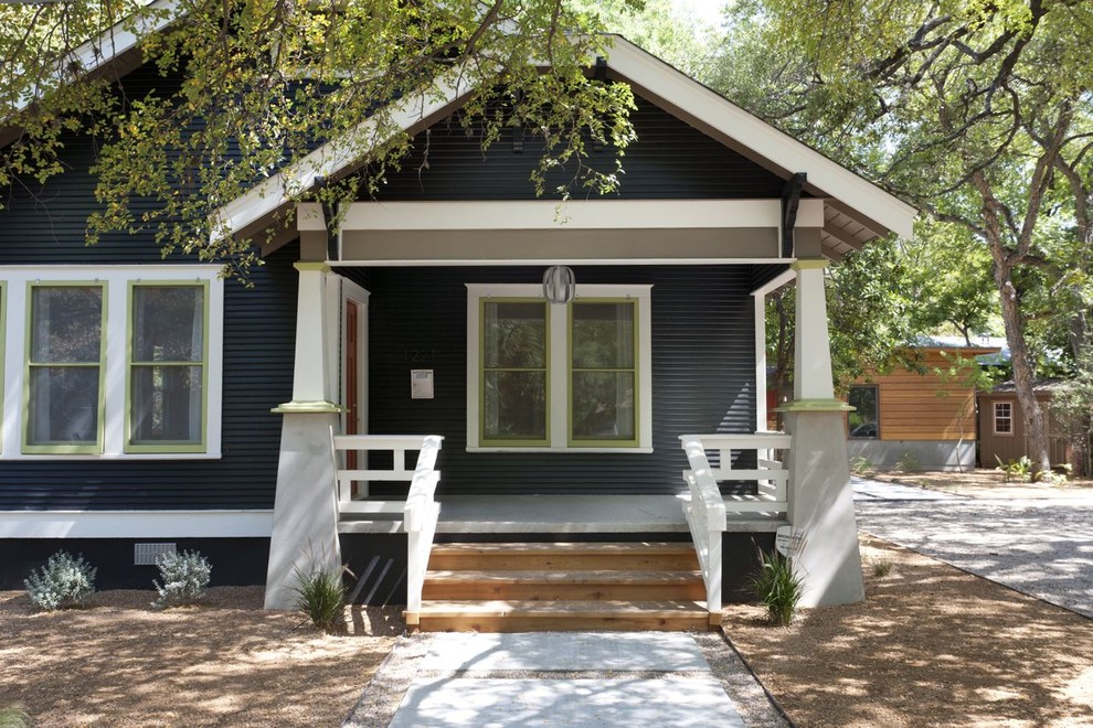 This is an example of a traditional porch in Austin.