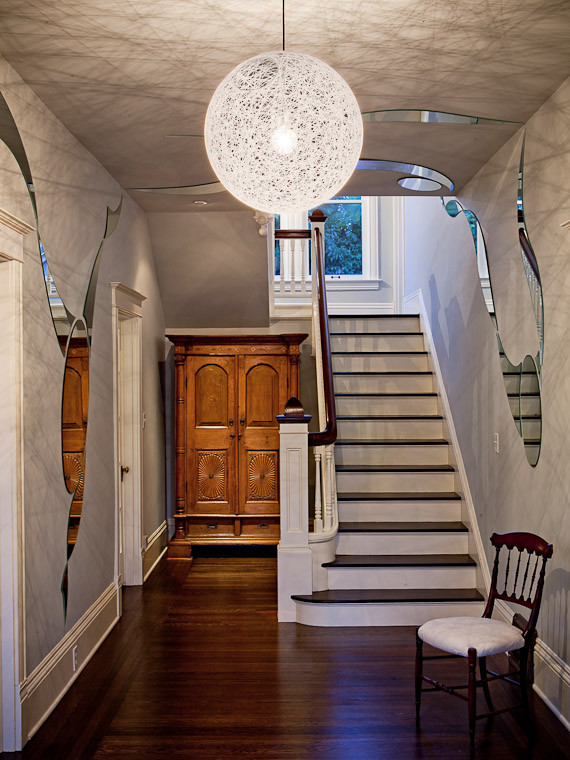 Inspiration for a contemporary entryway remodel in Portland