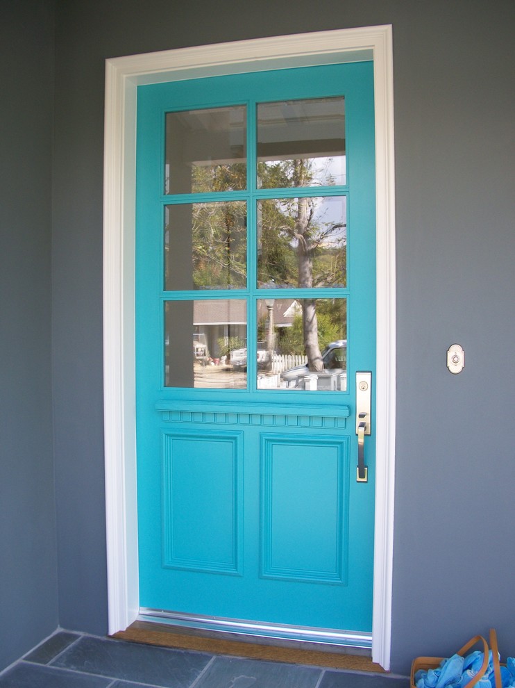 Example of a large classic entryway design in Miami
