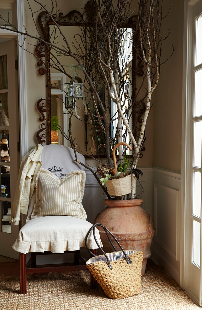 Inspiration for a farmhouse entryway remodel in Atlanta