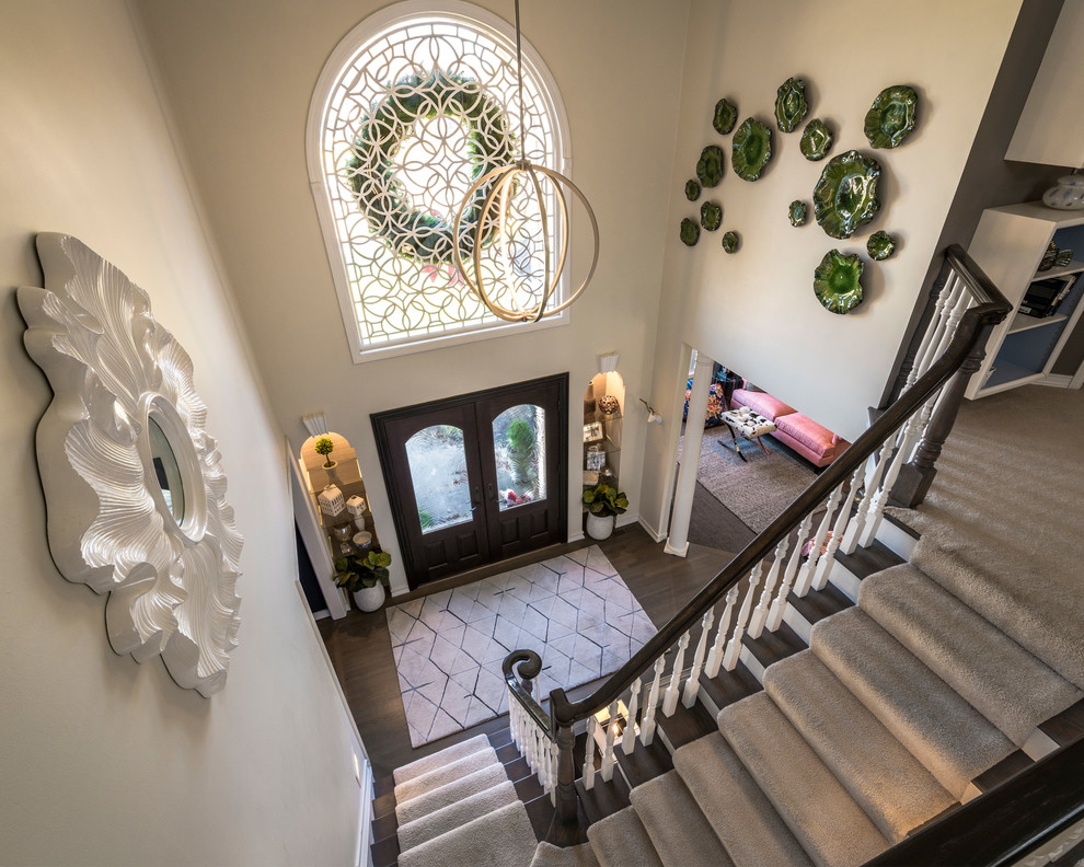 TwoStory Foyer Transitional Entry Cincinnati by Curk Interiors