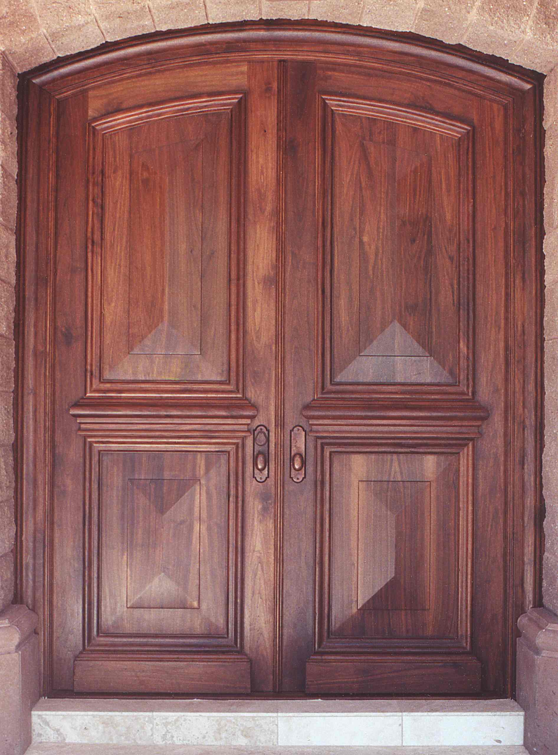 Walnut Entry Doors With Pyramid Panels Traditional Entry Phoenix By Wgh Woodworking Houzz