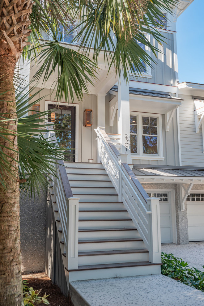 Example of a beach style entryway design in Charleston