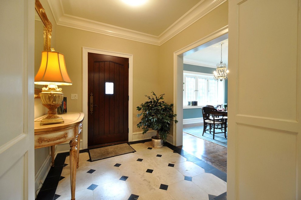 Inspiration for a timeless entryway remodel in Newark