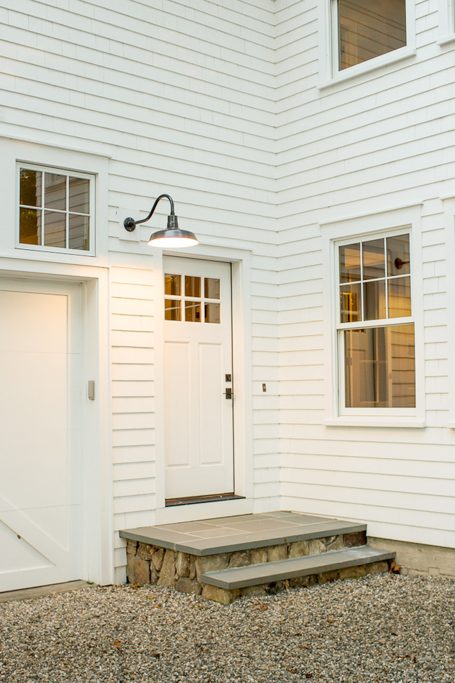 Ejemplo de entrada campestre con puerta simple