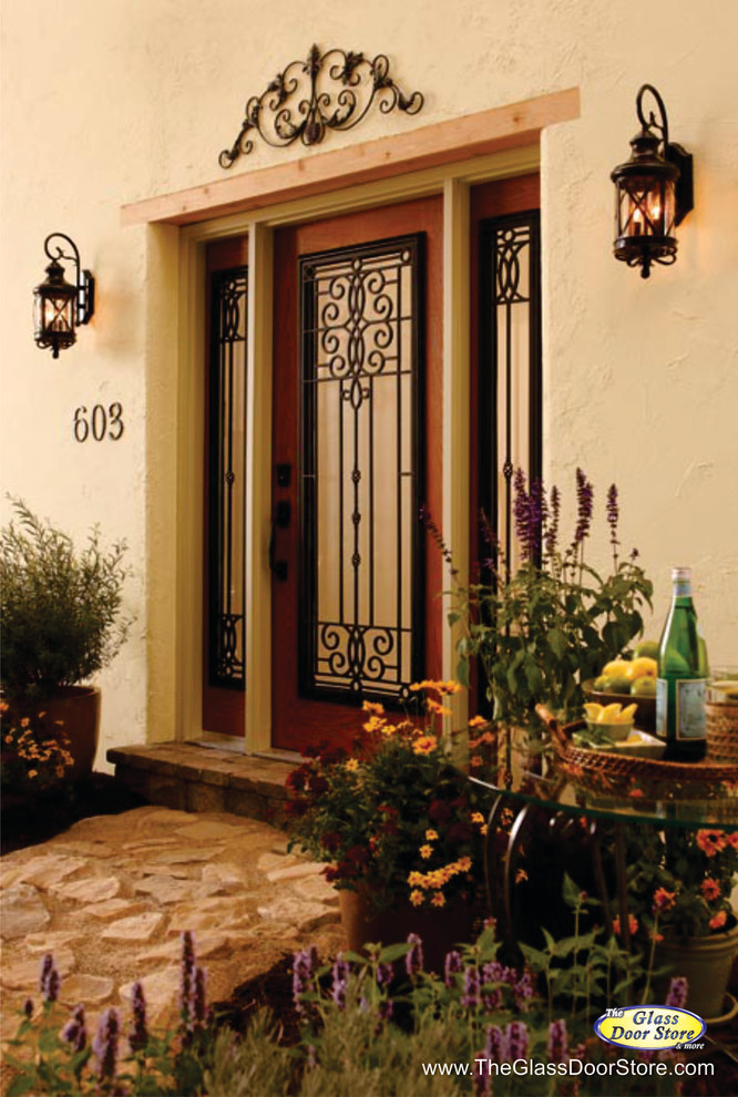 Wrought Iron Glass Front Entry Doors Mediterranean Entry Tampa by The Glass Door Store