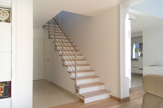Escalier Droit Design intérieur - Contemporain - Escalier - Paris - par  inoxdesign.fr, Garde-Corps et Escaliers Design | Houzz