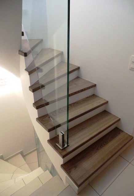 Habillage et garde-corps pour escalier béton - Contemporary - Staircase -  Strasbourg - by Hurpeau Mousist | Houzz