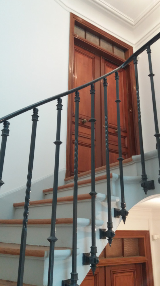 Renovation De Cage D Escalier Paris Transitional Staircase Paris By Damour Habitat Houzz