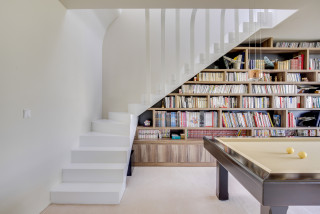 Meuble escalier bibliothèque mezzanine, modèle Longo