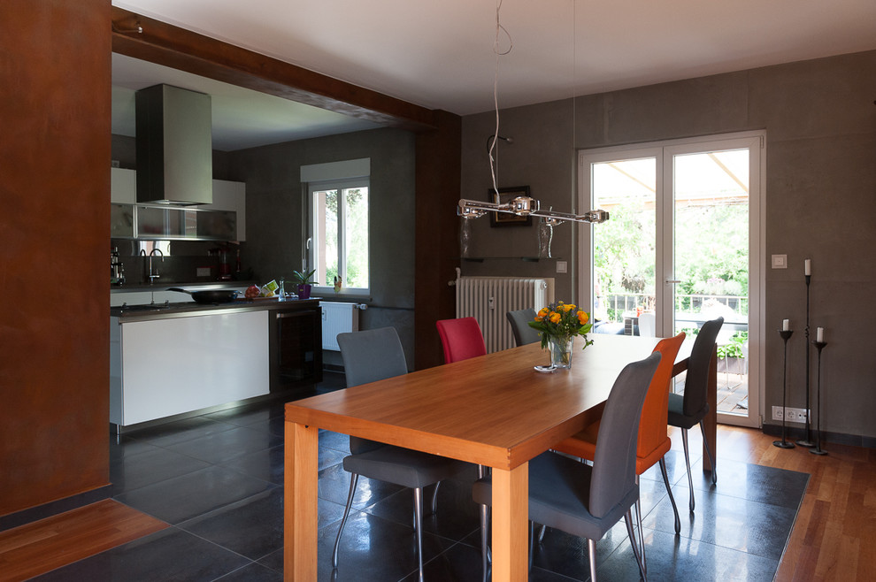 Design ideas for a contemporary dining room in Cologne.