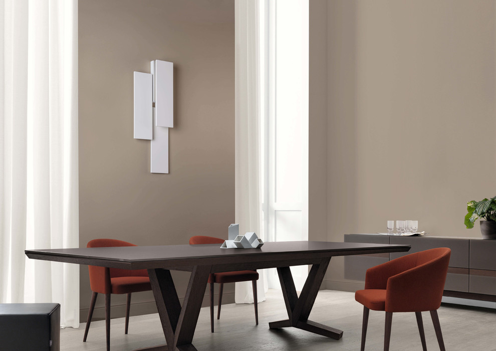 Свежая идея для дизайна: столовая в стиле модернизм - отличное фото интерьера