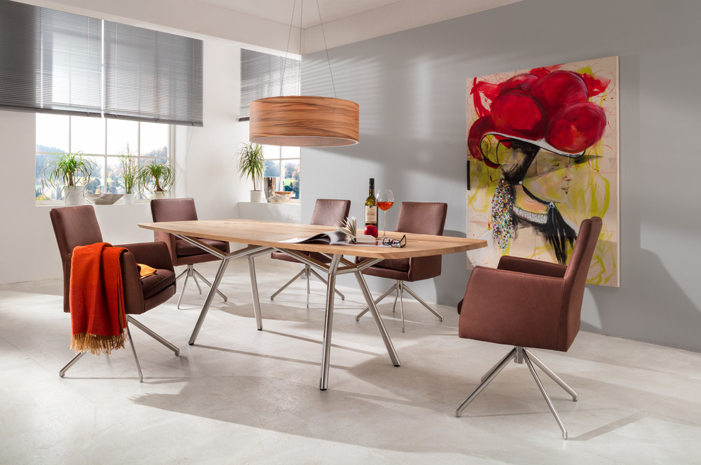 Hochwertige Esstisch-Gruppe mit Freiform-Tisch und bequemen Sesseln -  Contemporary - Dining Room - Stuttgart - by Lavida GmbH | Houzz