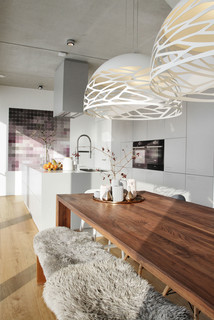 Split-Level-Wohnen an der Lechleite - Modern - Esszimmer - München - von Fußner-Kühne Architekten