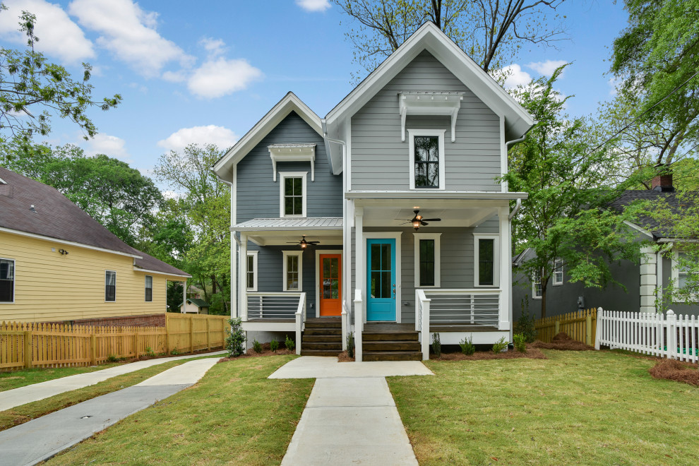 1100 Wylie New Construction Duplex Farmhouse Exterior Atlanta