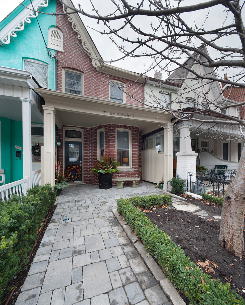 Classic brick house exterior in Toronto.