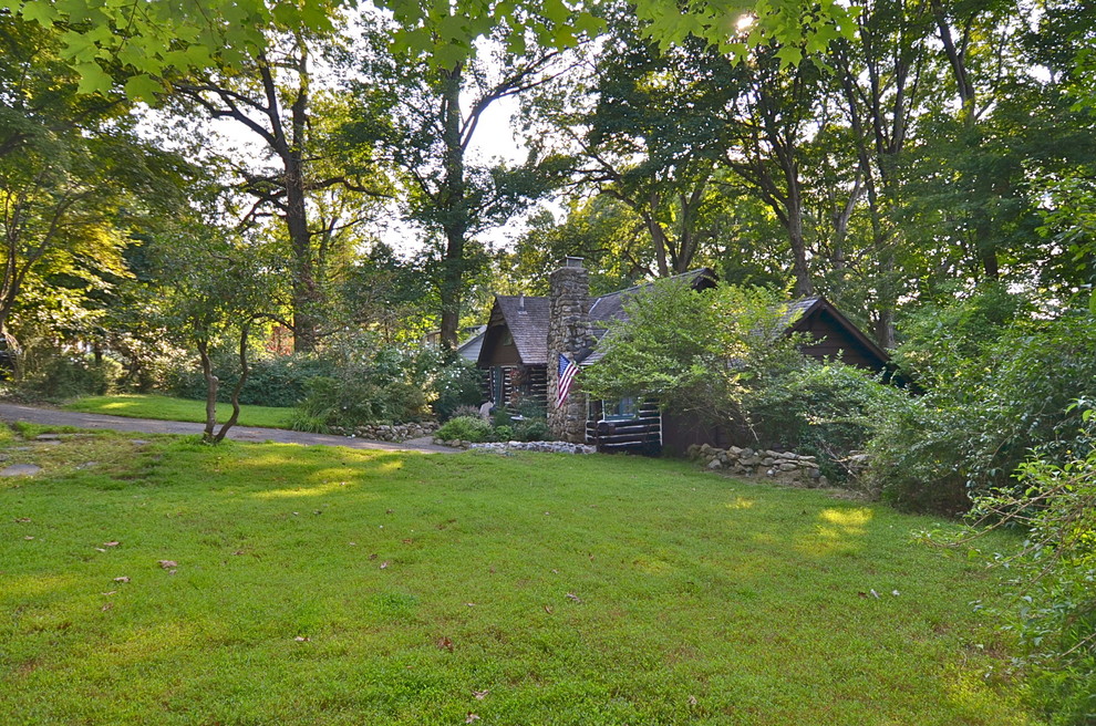 1934 Lake Mohawk NJ Log Cabin Rustico Facciata New York di