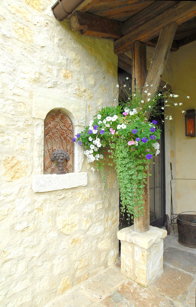 Inspiration for a mediterranean house exterior in Salt Lake City.