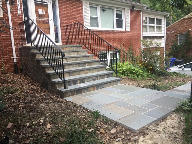 2 Inch Thermal Cut Flagstone Walkway in Silver Spring MD with Iron ...