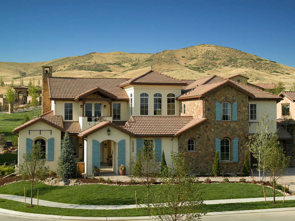 Tuscan exterior home photo in Denver