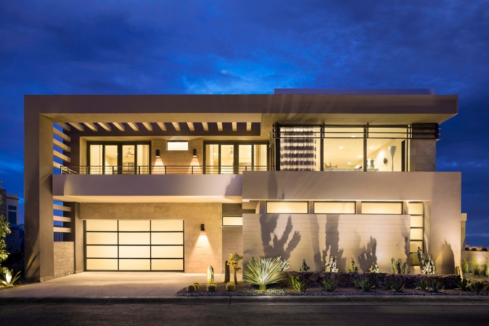 2015 New American Home Modern Exterior Las Vegas by Clopay Houzz