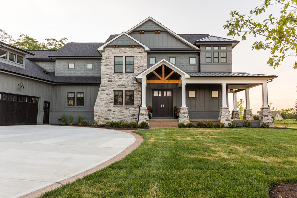 Inspiration for a classic house exterior in Indianapolis.