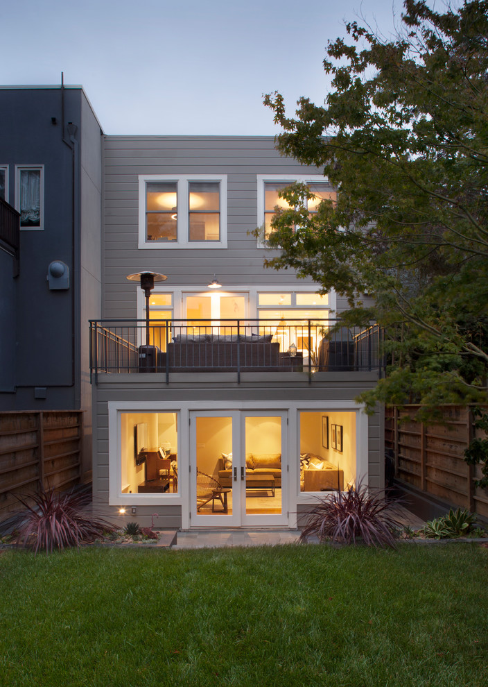 Inspiration for a transitional exterior home remodel in San Francisco