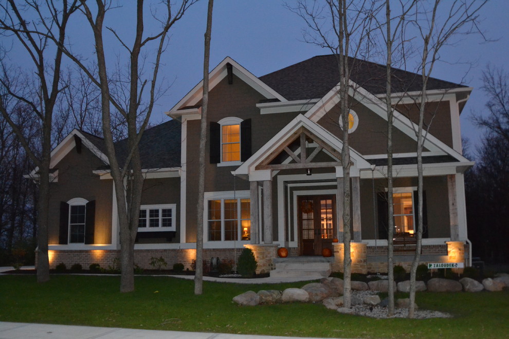 Traditional house exterior in Indianapolis.