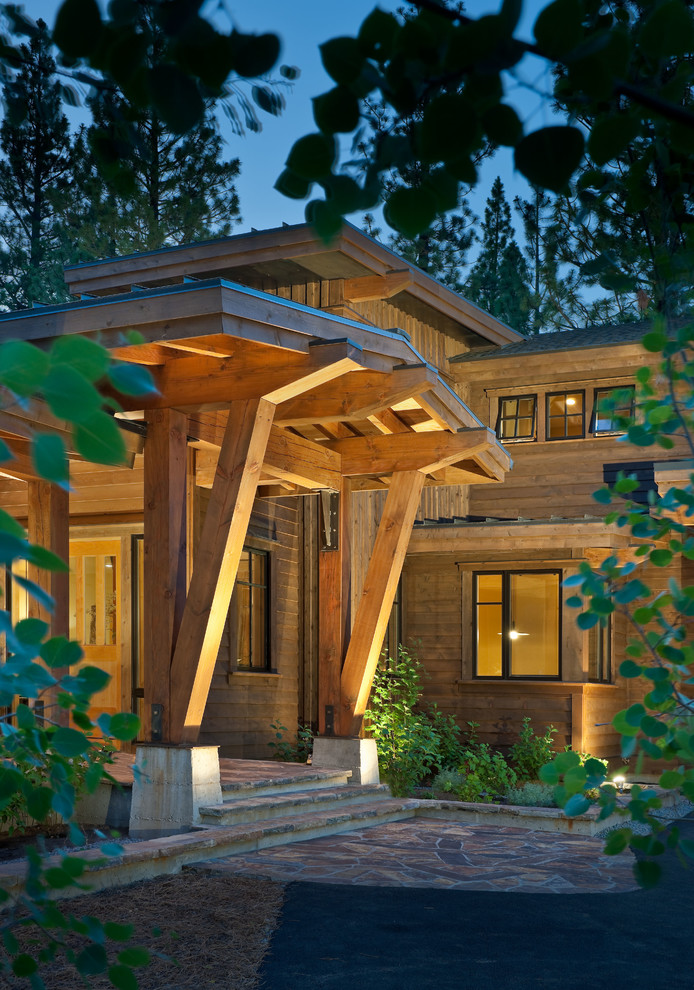 Inspiration for a rustic exterior home remodel in Sacramento