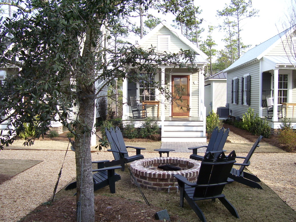 Example of a country exterior home design in Atlanta