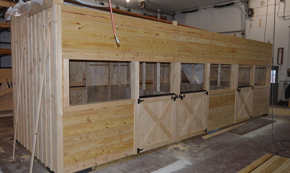 30'x30' modular barn monitor style 8' leanto 12' leanto