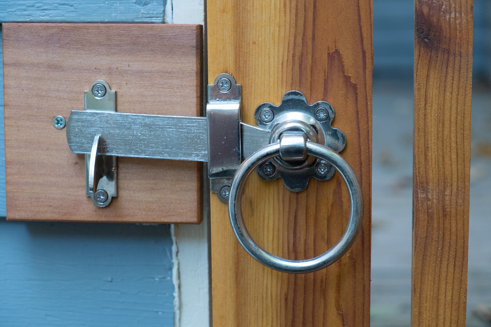 316 Stainless Steel Gate Latch with ring Contemporary Exterior Boston by 360 Yardware