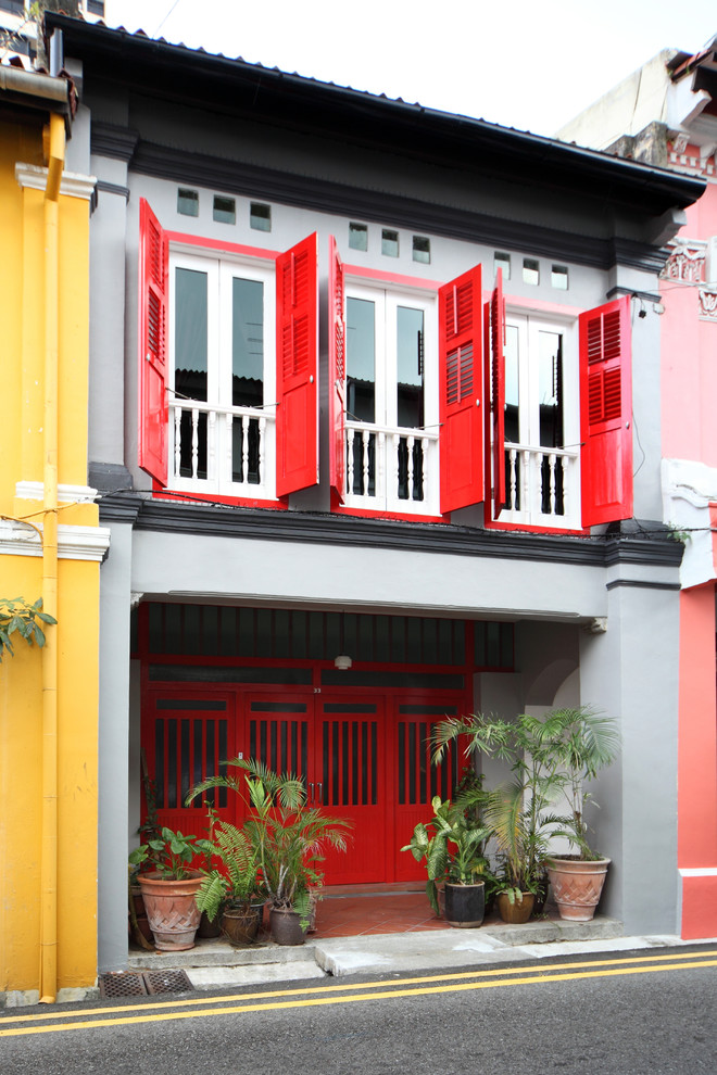 Classic house exterior in Singapore.
