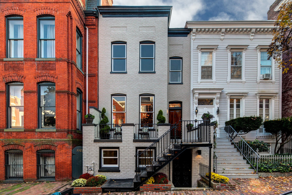 Design ideas for a classic terraced house in DC Metro with three floors.