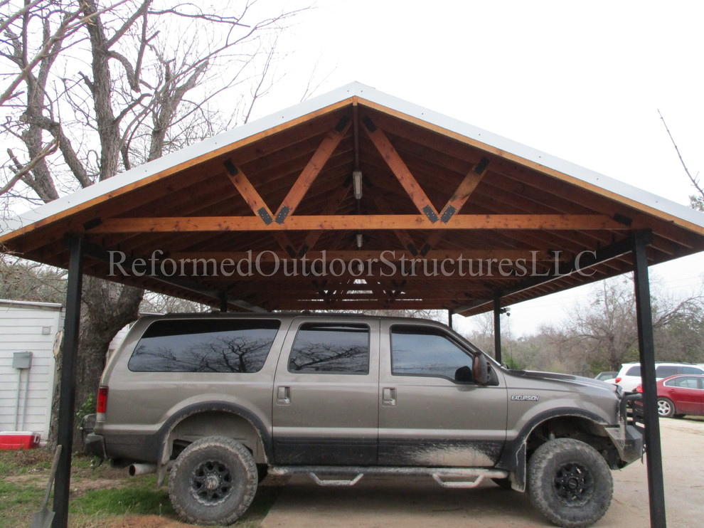4 Car Carport Southwestern Garage Dallas by Reformed Outdoor