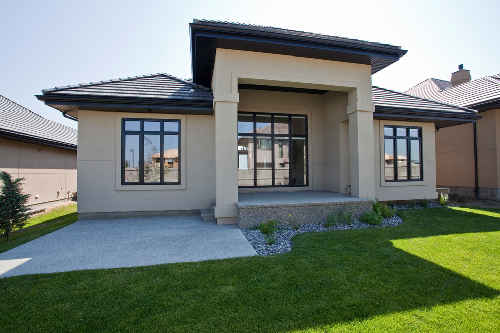 This is an example of a traditional house exterior in Calgary.