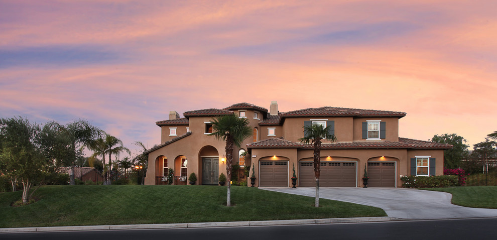 Tuscan exterior home photo in Orange County