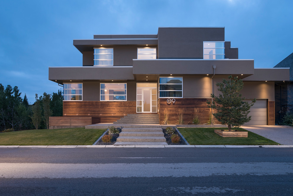 This is an example of a modern house exterior in Calgary.