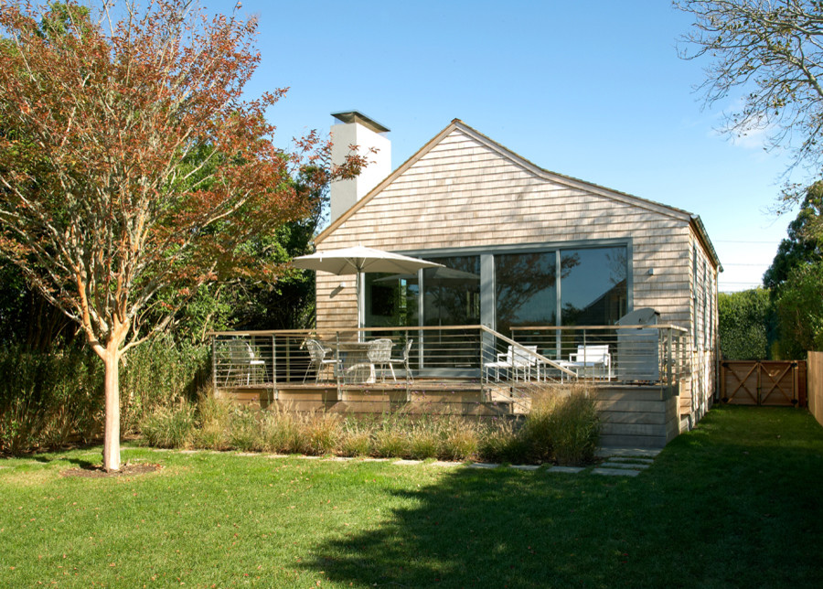 This is an example of a coastal house exterior in New York.