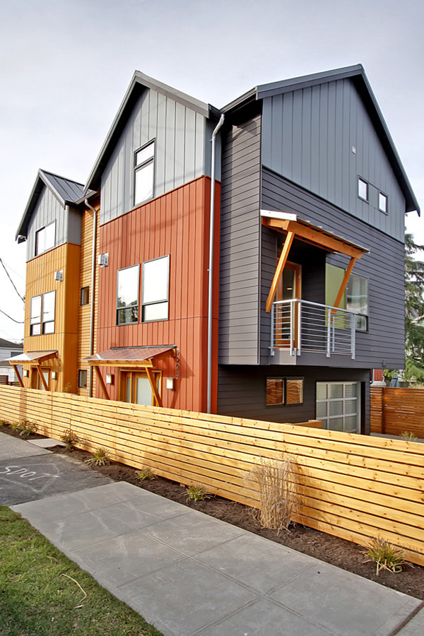 Admiral Way Townhomes West Seattle, WA « DAVID VANDERVORT ARCHITECTS Modern Exterior