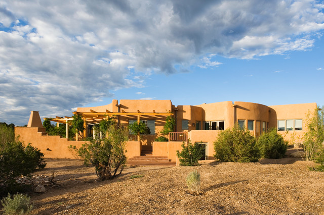 Adobe Home In New Mexico Sud Ouest Américain Façade Albuquerque Par Econest Architecture 