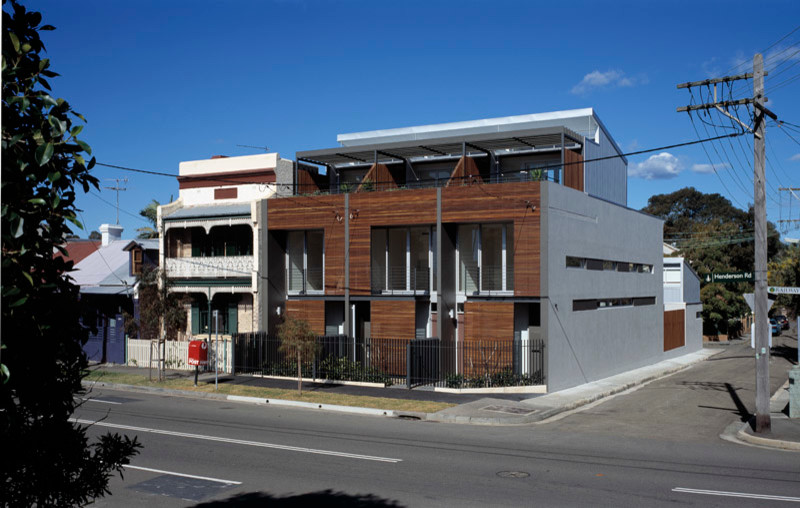 Alexandria Terrace Houses Modern Exterior Sydney by Architects Johannsen + Associates