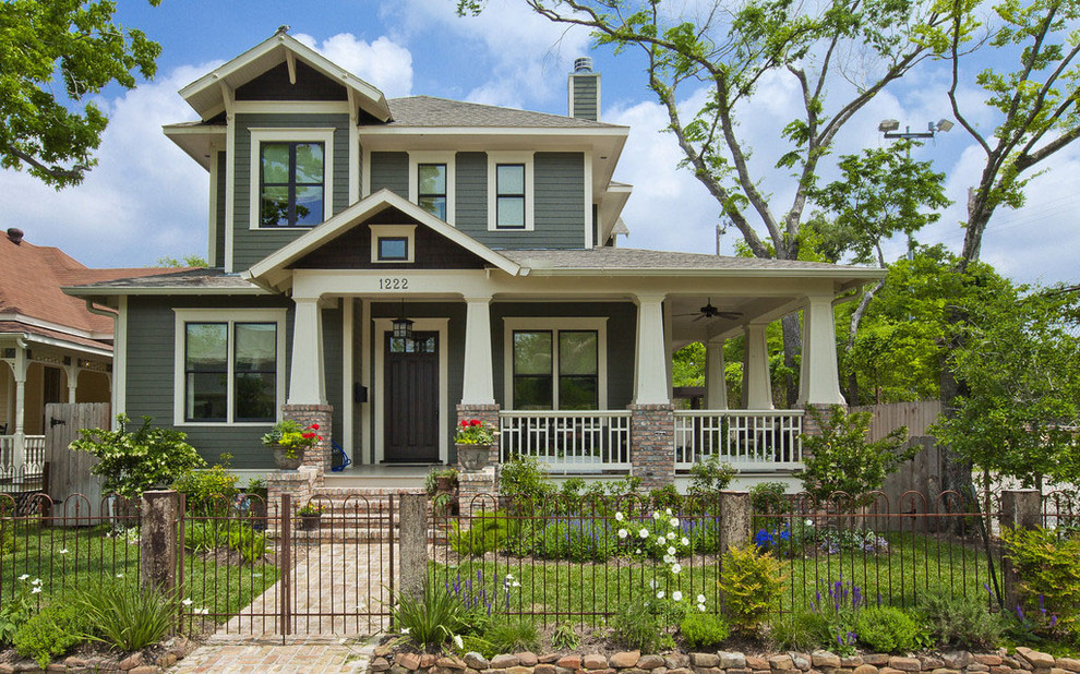 Arts and crafts two-story exterior home photo in Houston