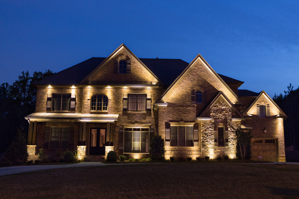 Alpharetta, GA House Lighting Project #2 - Traditional - Exterior ...