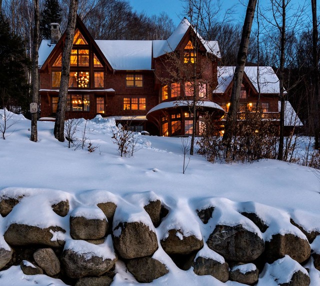 Alpine Ski Home Rustic Exterior Burlington by Randy Trainor Houzz