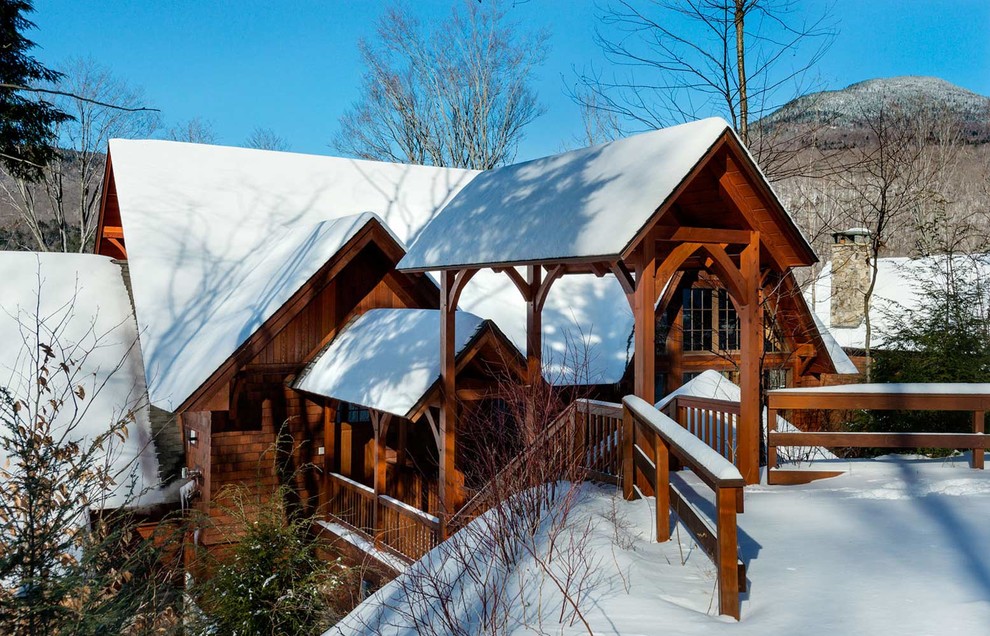Alpine Ski Home Rustic Exterior Burlington by Randy Trainor Houzz