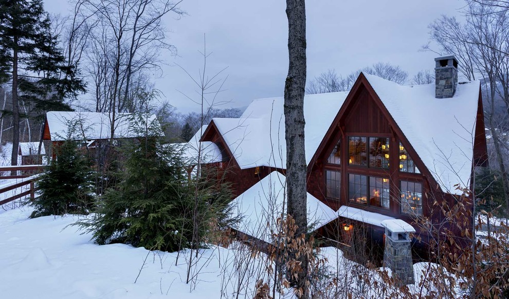Alpine Ski Home Rustic Exterior Burlington by Randy Trainor Houzz