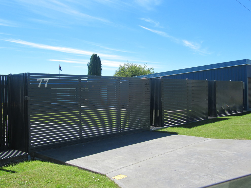 Aluminium Slat Fencing & Gate Exterior Hobart by FGS Australia